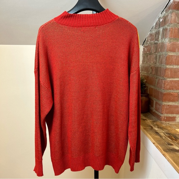 Red Glitter Sweater With Flowers - Picture 5 of 7